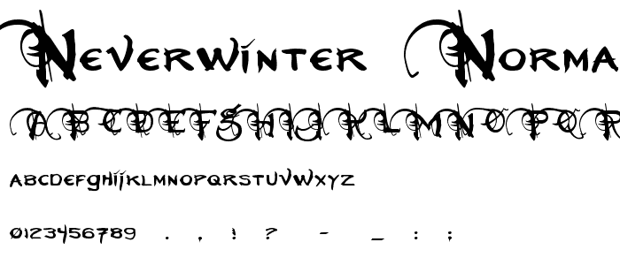 Neverwinter Normal font